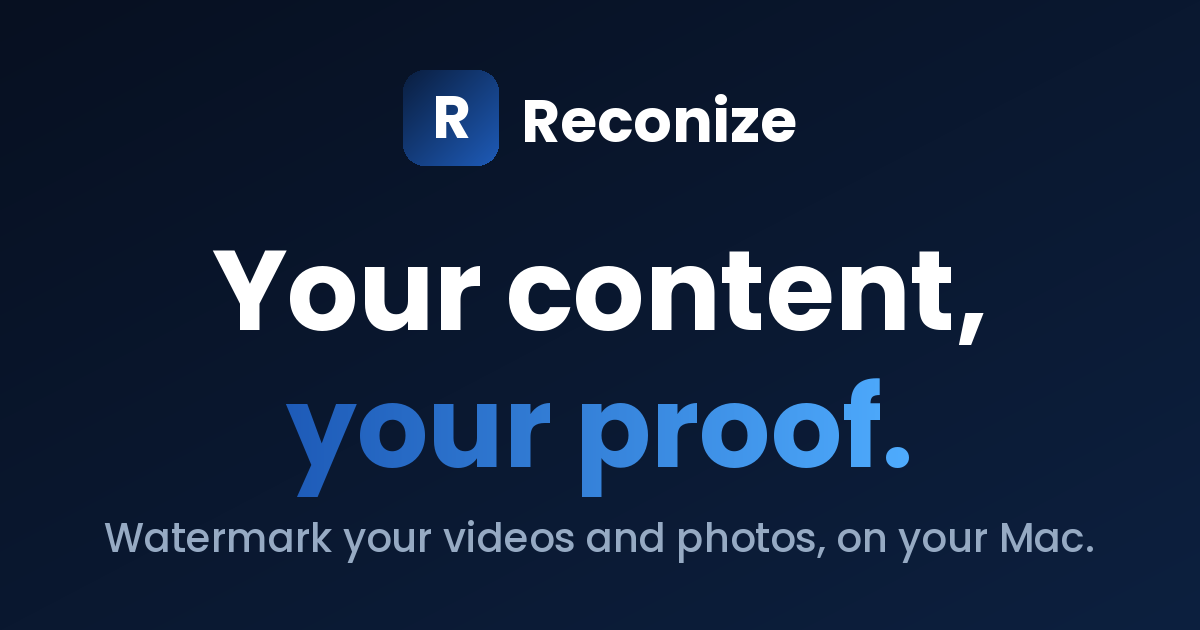 Reconize banner