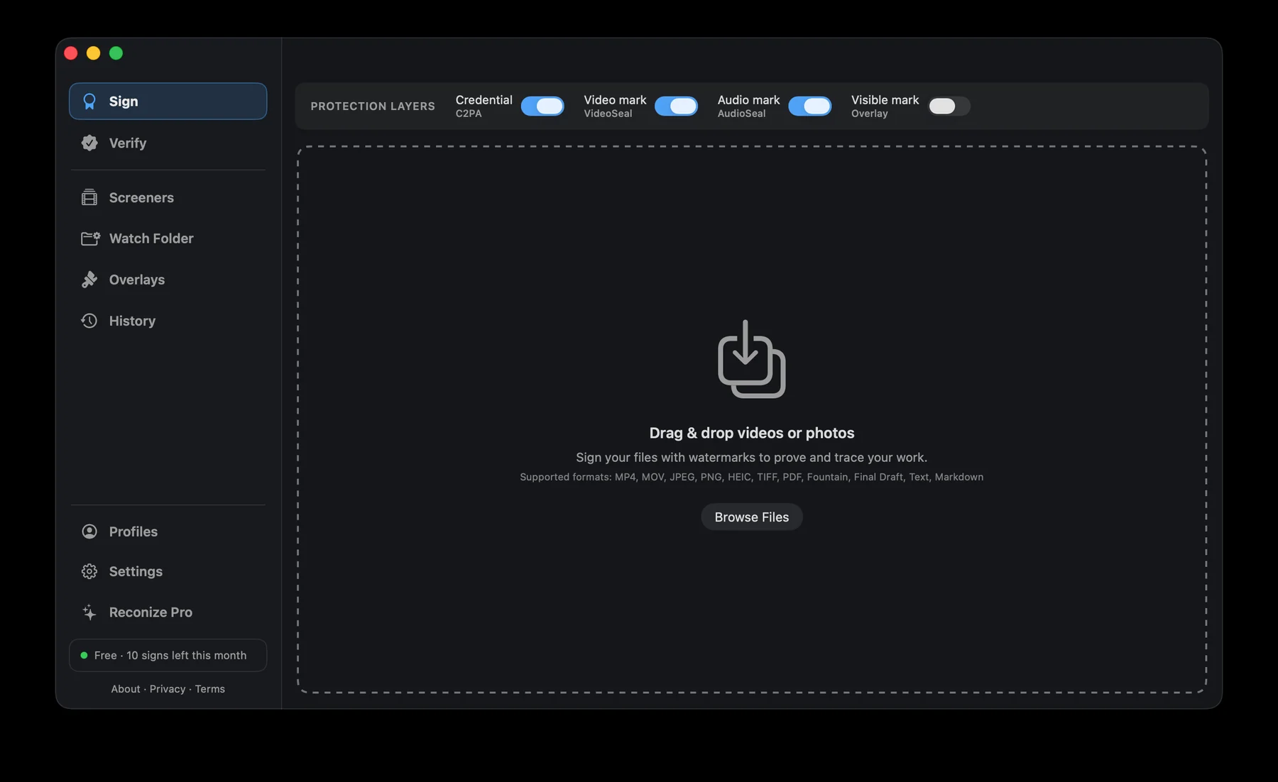 Reconize Sign: the Audio mark layer hides an inaudible ID in the sound